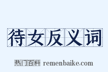 待女反义词是什么意思的图片